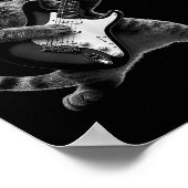 Poster Funny Cat Playing Guitar Rock And Roll Men Women K (Coin)