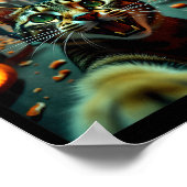 Poster Funny Cat Selfie Halloween Zombies Humor  (Coin)