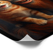 Poster Funny Cat Selfie With Bigfoot Christmas Sasquatch (Coin)