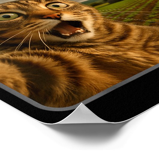 Poster Funny Cat Selfie With Ufo Alien Meme (Coin)