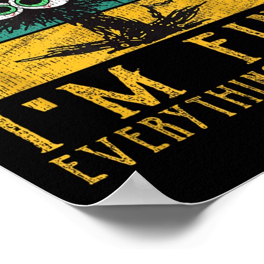 Poster Funny Cat Shirt, It's Fine I'm Fine Everything Is  (Coin)