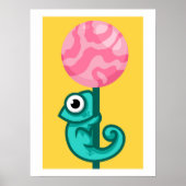 Poster Funny Chameleon - Cuite salle de jeu animale (Devant)