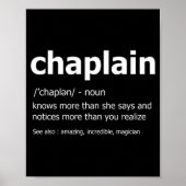 Poster Funny Chaplain Definition New Job Gift For Chaplai (Devant)
