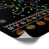 Poster Funny Chat Oh Snap Gros Chandail de Noël Pyjamas X (Coin)