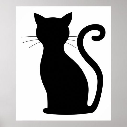 Poster Funny Chat Silhouette (Devant)