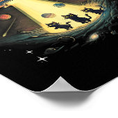 Poster Funny Chat Ufo Cute Kitty Espace Alien Aes (Coin)