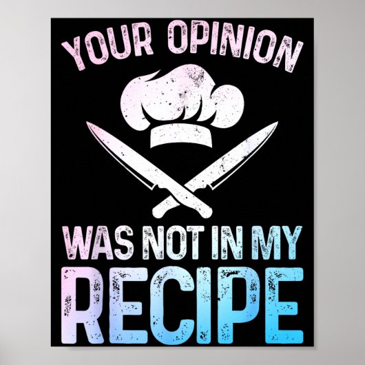 Poster Funny Chef Design For Men Women Cook Cooking Culin (Devant)