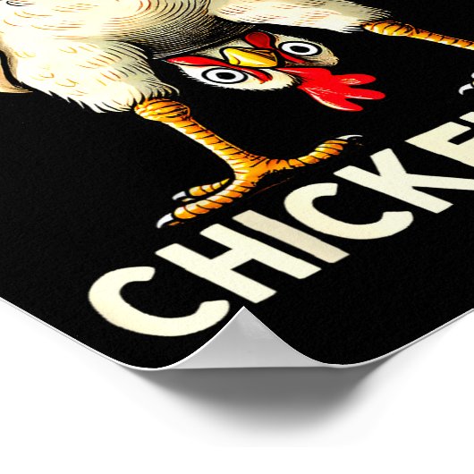 Poster Funny Chicken Graphic Tee Men Women Kids Chicken B (Coin)