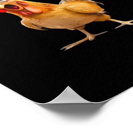 Poster Funny Chicken Humor F-Caw-F  (Coin)