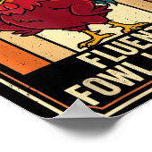 Poster Funny Chicken Rooster Humor Warning Fluent In Fowl (Coin)