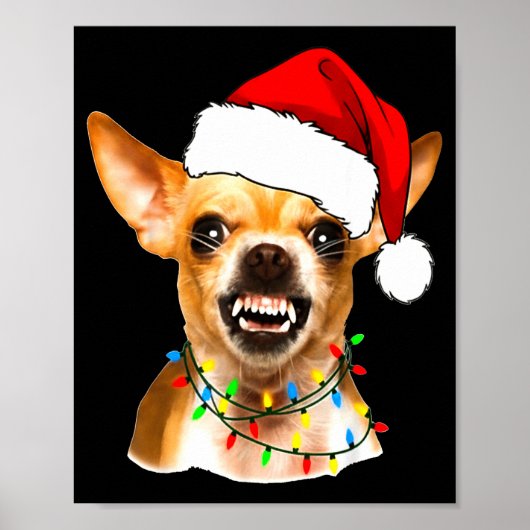 Poster Funny Chihuahua Christmas Shirt For Dog Lovers Wom (Devant)