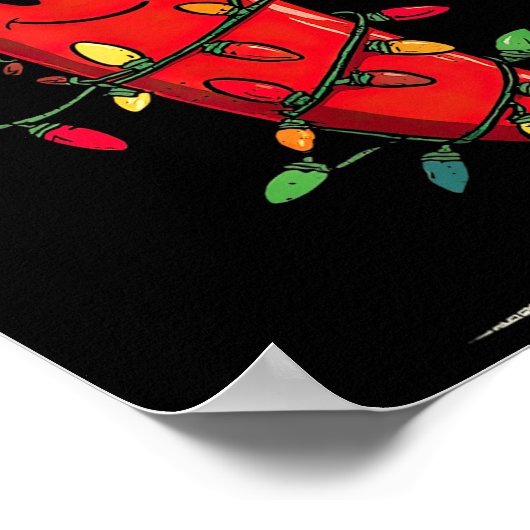 Poster Funny Chili Pepper Christmas Graphics Lights Lover (Coin)