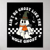 Poster Funny Christian Ghost With Bible Retro Catholic Cu (Devant)