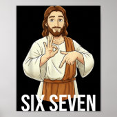 Poster Funny Christian Jesus Six Seven 67 Faith Humor Chr (Devant)