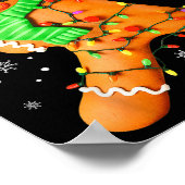 Poster Funny Christmas Boys Kids Dabbing Gingerbread Xmas (Coin)