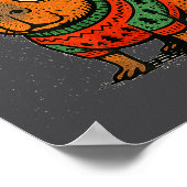 Poster Funny Christmas Capybara With Santa Hat &amp; Swea (Coin)