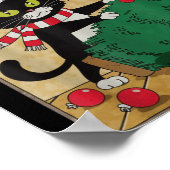 Poster Funny Christmas Cat Christmas Tree Meowy Christmas (Coin)