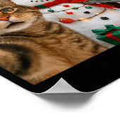 Poster Funny Christmas Cat Selfie With Bigfoot Alien &amp (Coin)