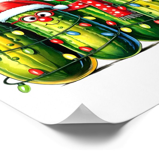 Poster Funny Christmas Ckles Santa Claus Hat Xmas Lights (Coin)