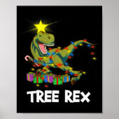 Poster Funny Christmas Dinosaur Tree Rex Men Women Kids G (Devant)