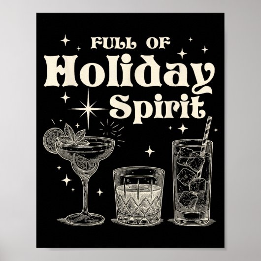 Poster Funny Christmas Drinking Full Of Holiday Srit (Devant)