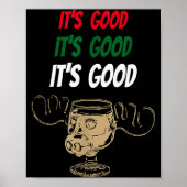 Poster Funny Christmas Eggnog It's Good Moose Cup For Egg (Devant)