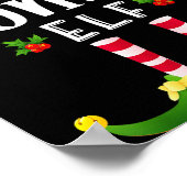 Poster Funny Christmas Elf Matching Pajama X-mas Party  (Coin)