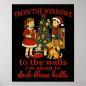 Poster Funny Christmas From The Windows To The Walls I'm  (Devant)