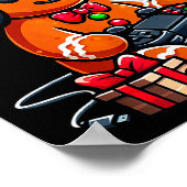 Poster Funny Christmas Gamer Gingerbread Xmas Gaming Men  (Coin)