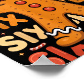 Poster Funny Christmas Gingerbread Cookie Dab Six Seven 6 (Coin)