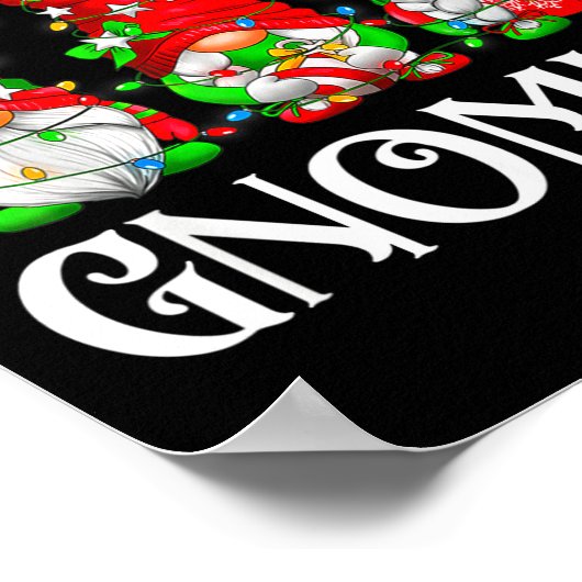 Poster Funny Christmas Gnome Hanging With My Gnomies Fami (Coin)