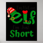 Poster Funny Christmas I'm Not An Elf I'm Just Short Xmas (Devant)