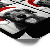 Poster Funny Christmas Irish Wolfhound Santa Dog Lover Ph (Coin)