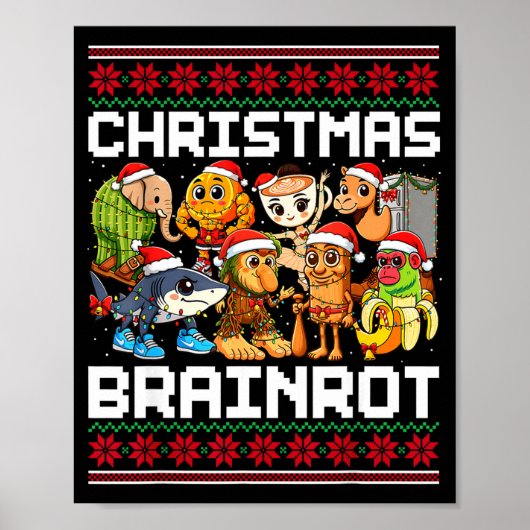 Poster Funny Christmas Italian Brain Rot For Men Women Bo (Devant)