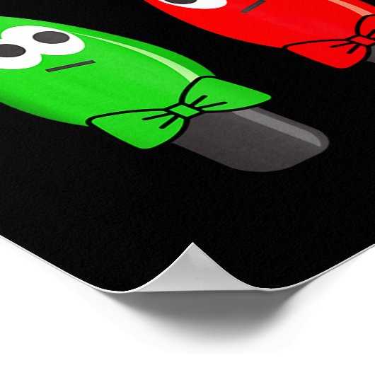 Poster Funny Christmas Lights Joke Light Bulb Working Off (Coin)