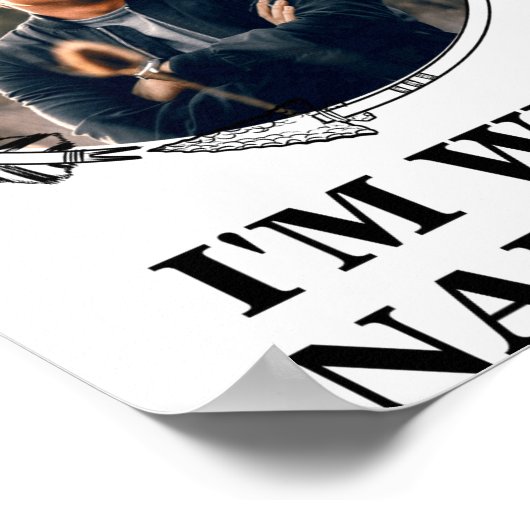 Poster Funny Christmas Matching Couple Naughty Nice Photo (Coin)