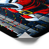 Poster Funny Christmas Monster Santazilla Holiday Dinosau (Coin)