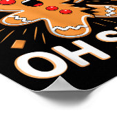 Poster Funny Christmas Oh Snap Gingerbread Man Cookie X M (Coin)