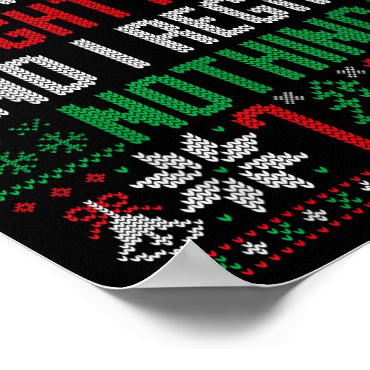 Poster Funny Christmas On The Naughty List Ugly Christmas (Coin)