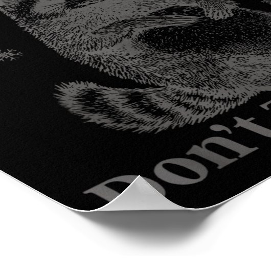 Poster Funny Christmas Raccoon Feral And Pregnant Don't T (Coin)