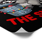 Poster Funny Christmas Raccoon Shirt I'm Just Here For Th (Coin)