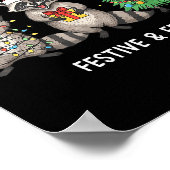 Poster Funny Christmas Racoon - Feral But Festive  (Coin)