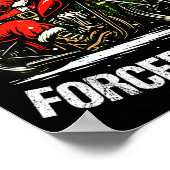 Poster Funny Christmas Santa Riding Motorcycle Bike Biker (Coin)