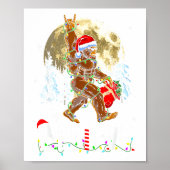 Poster Funny Christmas Xmas Bigfoot Believe Sasquatch In (Devant)