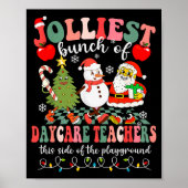 Poster Funny Christmas Xmas Jolliest Bunch Of Daycare Tea (Devant)
