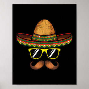 Poster Funny Cinco De Mayo Funny Sombrero Casquette Avec 