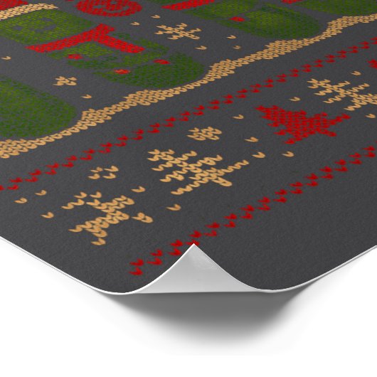 Poster Funny Ckles Christmas Lights Santa Hat Xmas Ugly S (Coin)