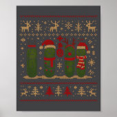 Poster Funny Ckles Christmas Lights Santa Hat Xmas Ugly S (Devant)