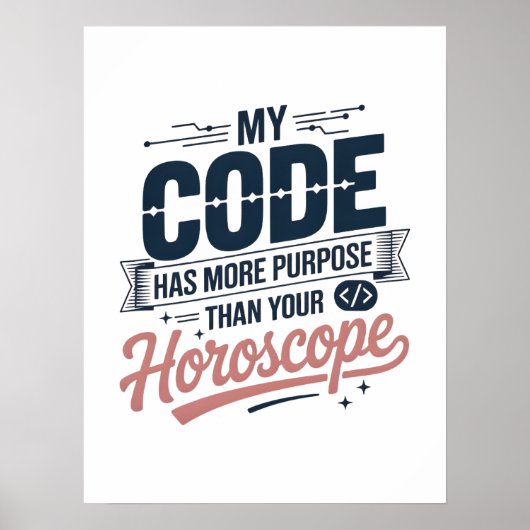 Poster Funny Coding Quote AI Programmer Design (Devant)