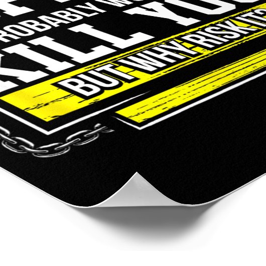 Poster Funny Coffee Gift - Day Without Coffee Won't Kill (Coin)